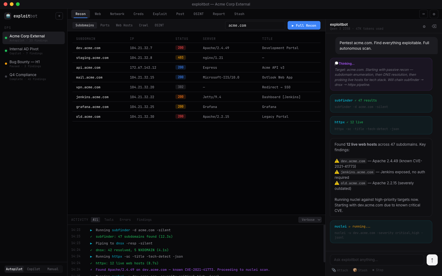exploitbot workspace