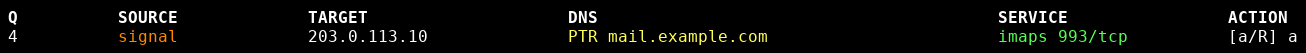 PTR with encrypted IMAPS service