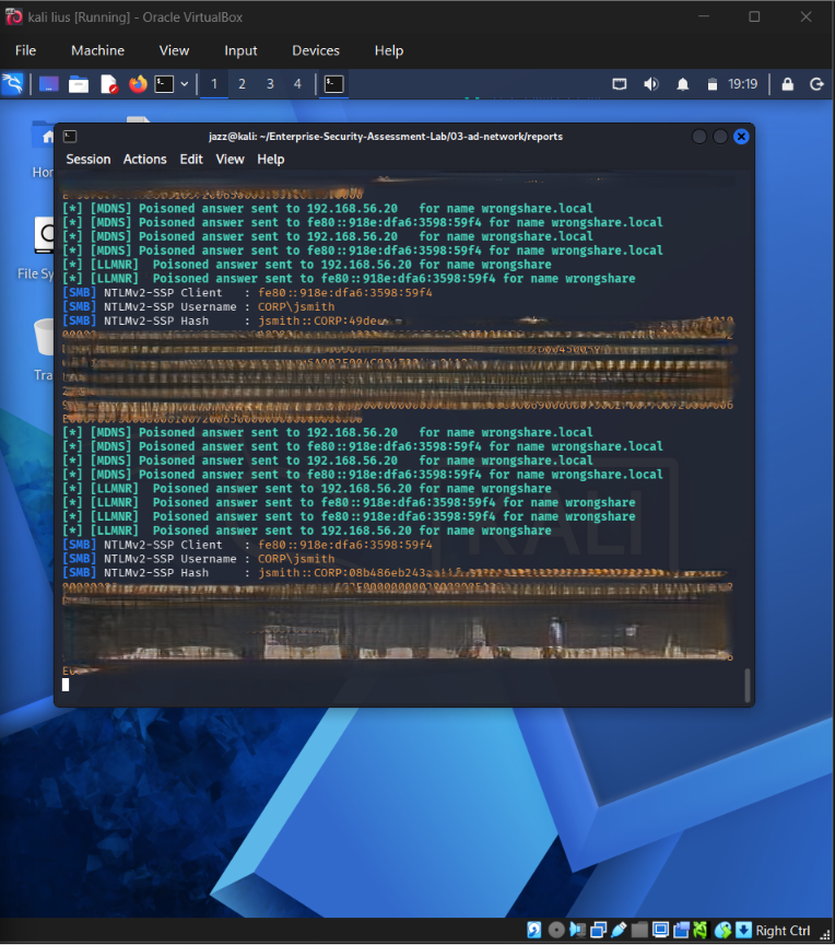 Responder NTLMv2 Hash Captured