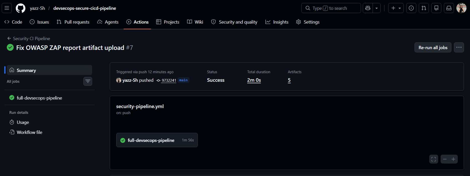 GitHub Actions Pipeline Success