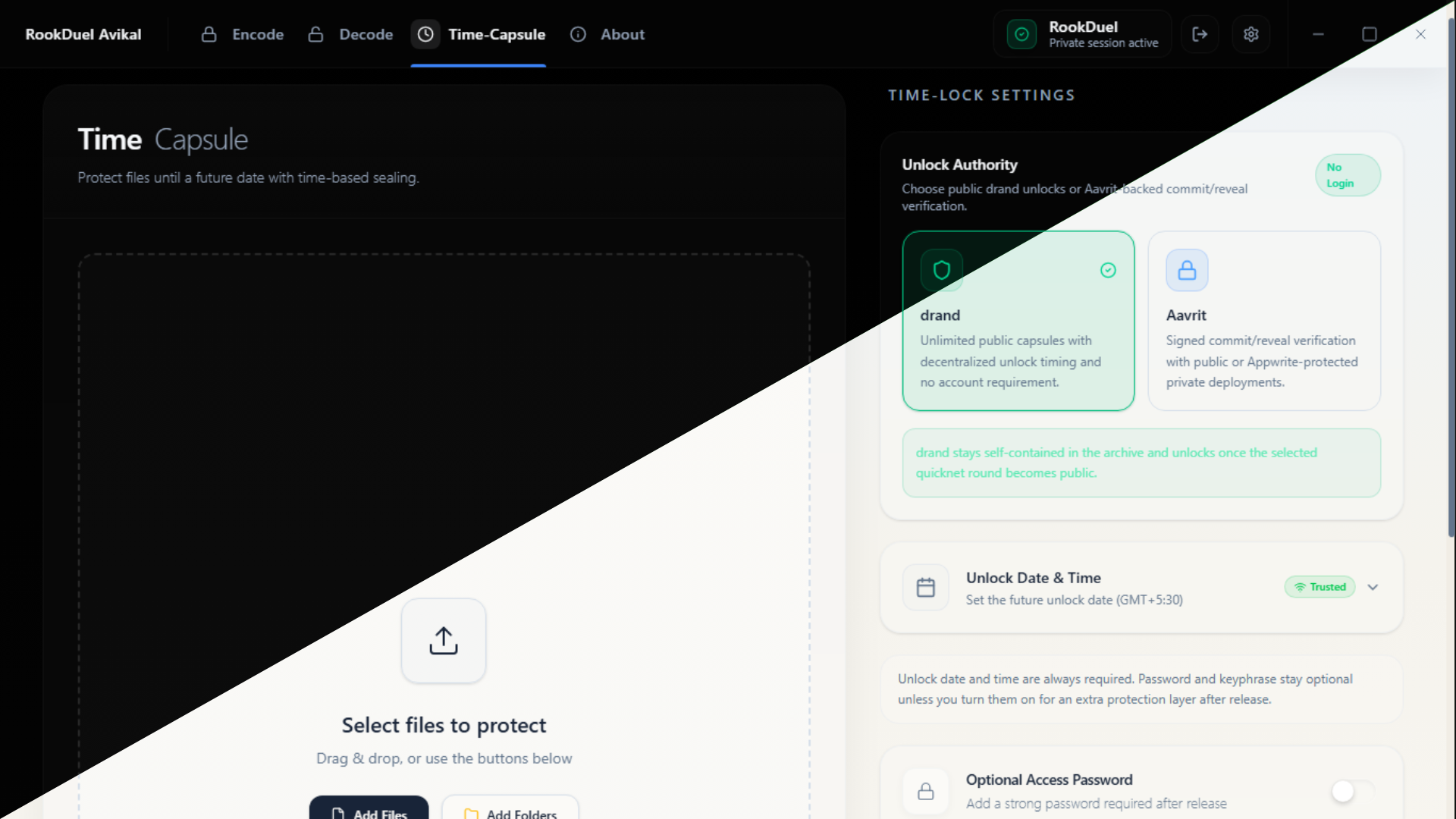 Avikal TimeCapsule page