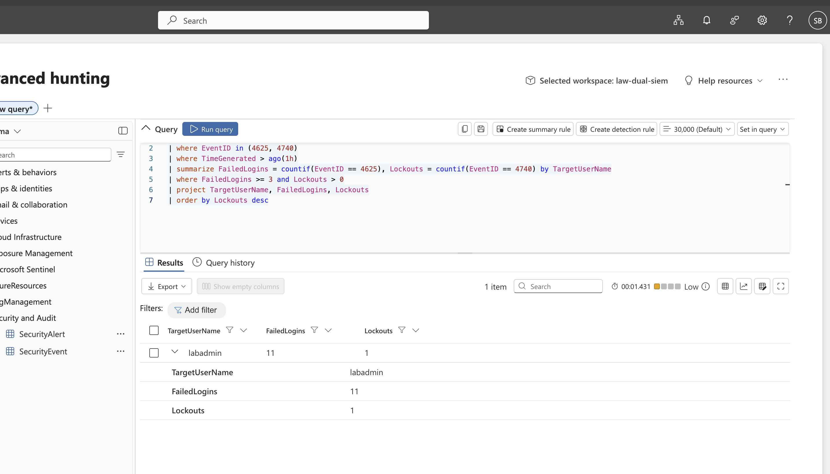 KQL Detection 2 Results