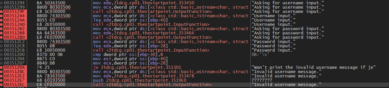 Username validation