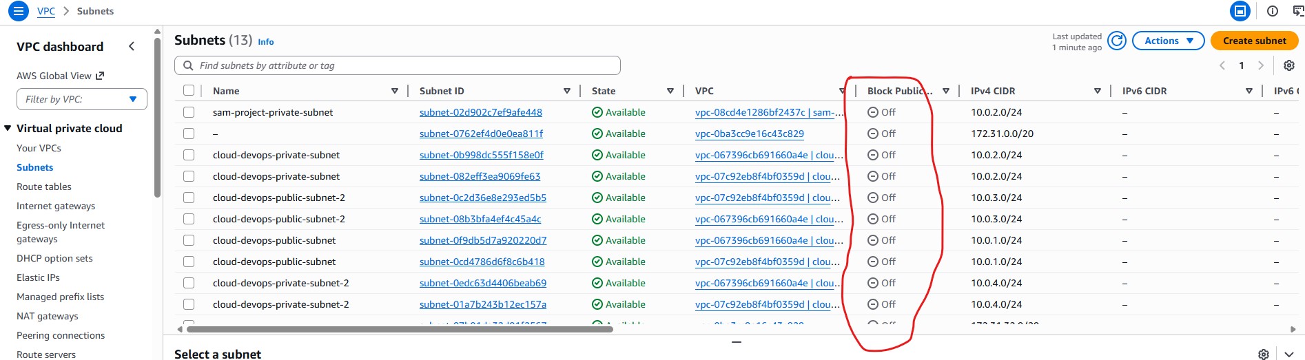 VPC Subnets