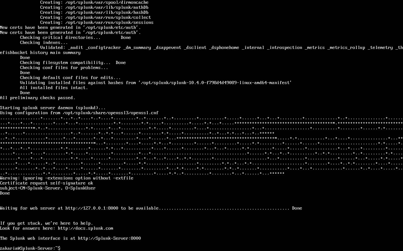 Splunk 已启动