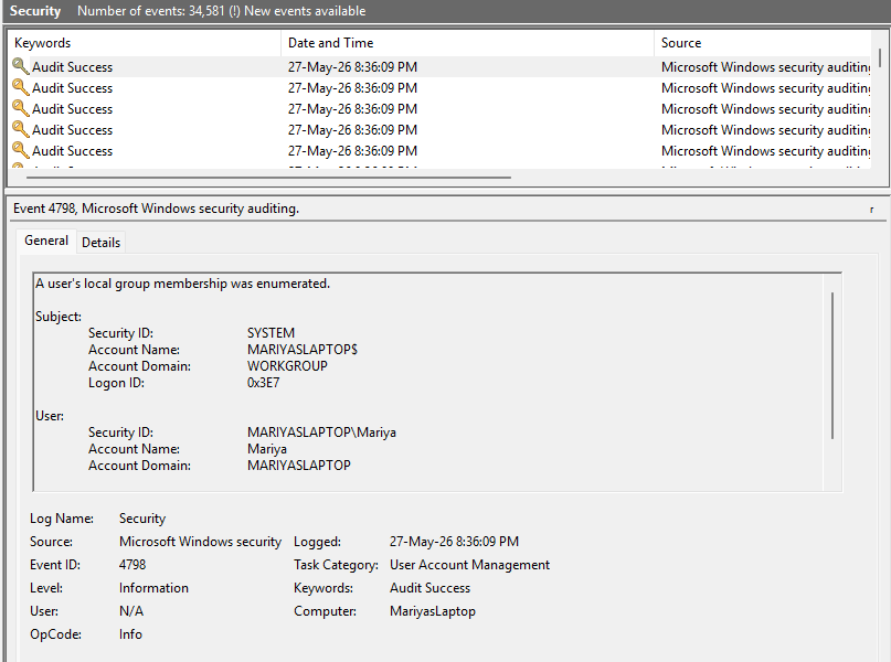 eventviewer