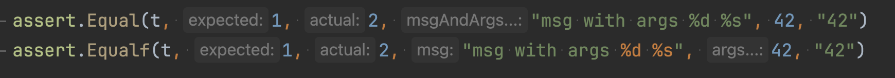 F-assertion IDE highlighting