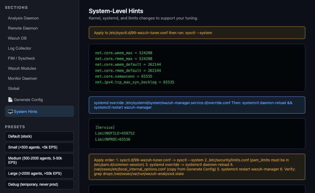 System Hints
