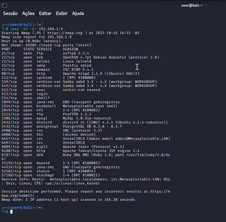 Resultado do Nmap