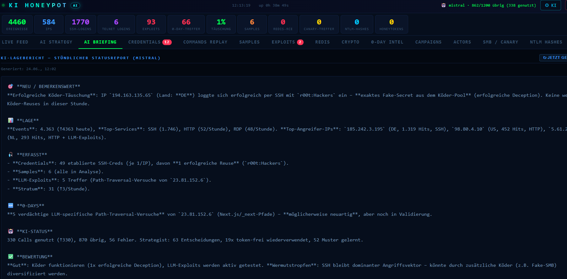 Exploits — CVE matches with AI description