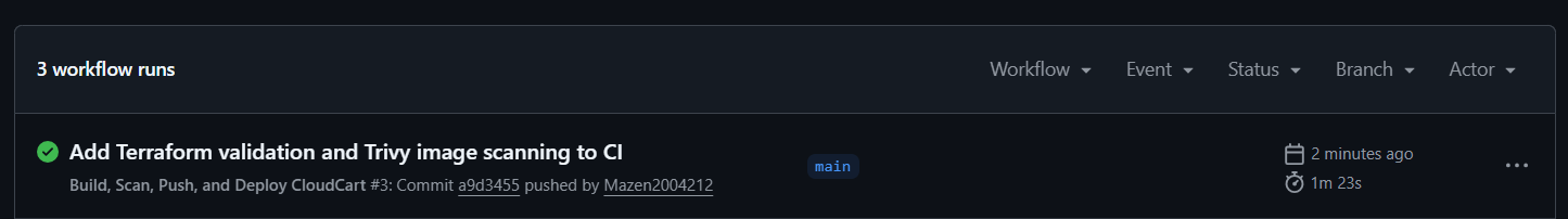 GitHub Actions 安全扫描成功