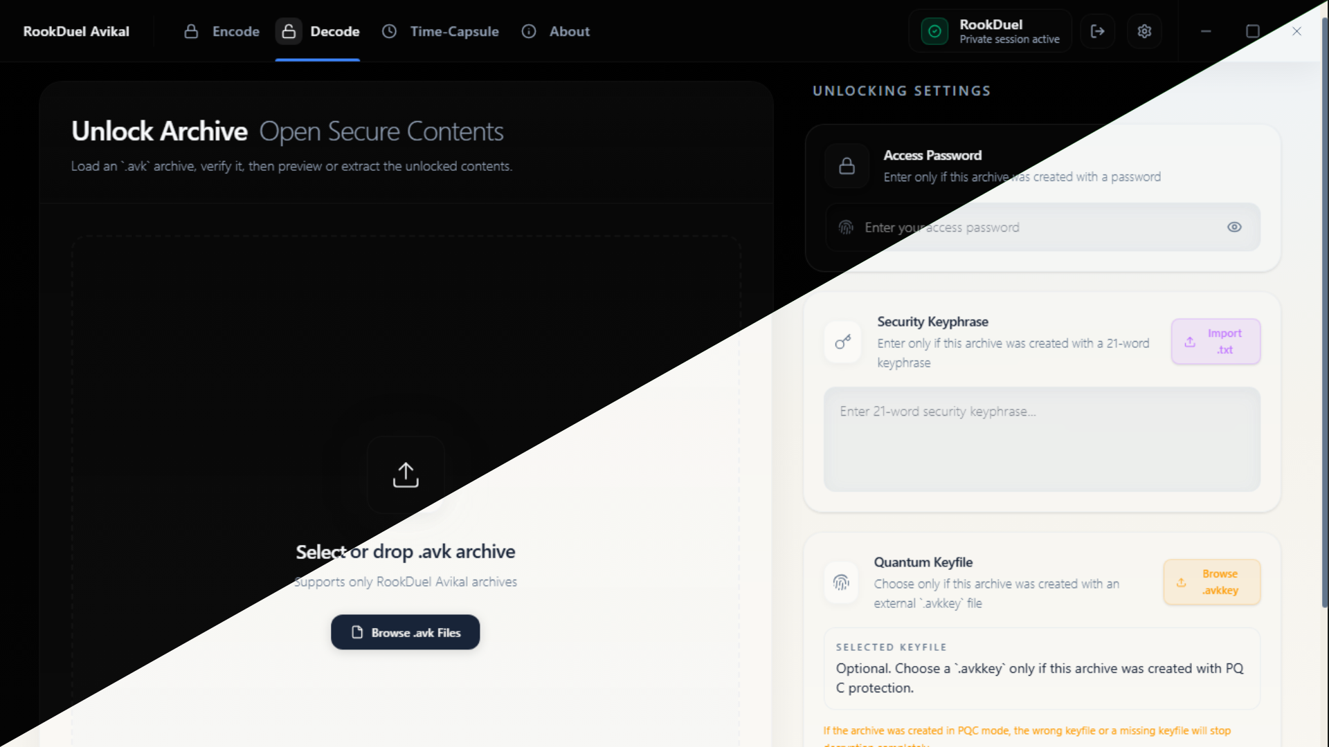 Avikal decode page