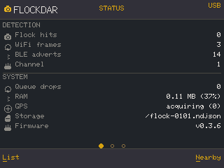 T-Deck 状态屏幕 — 固件 UI