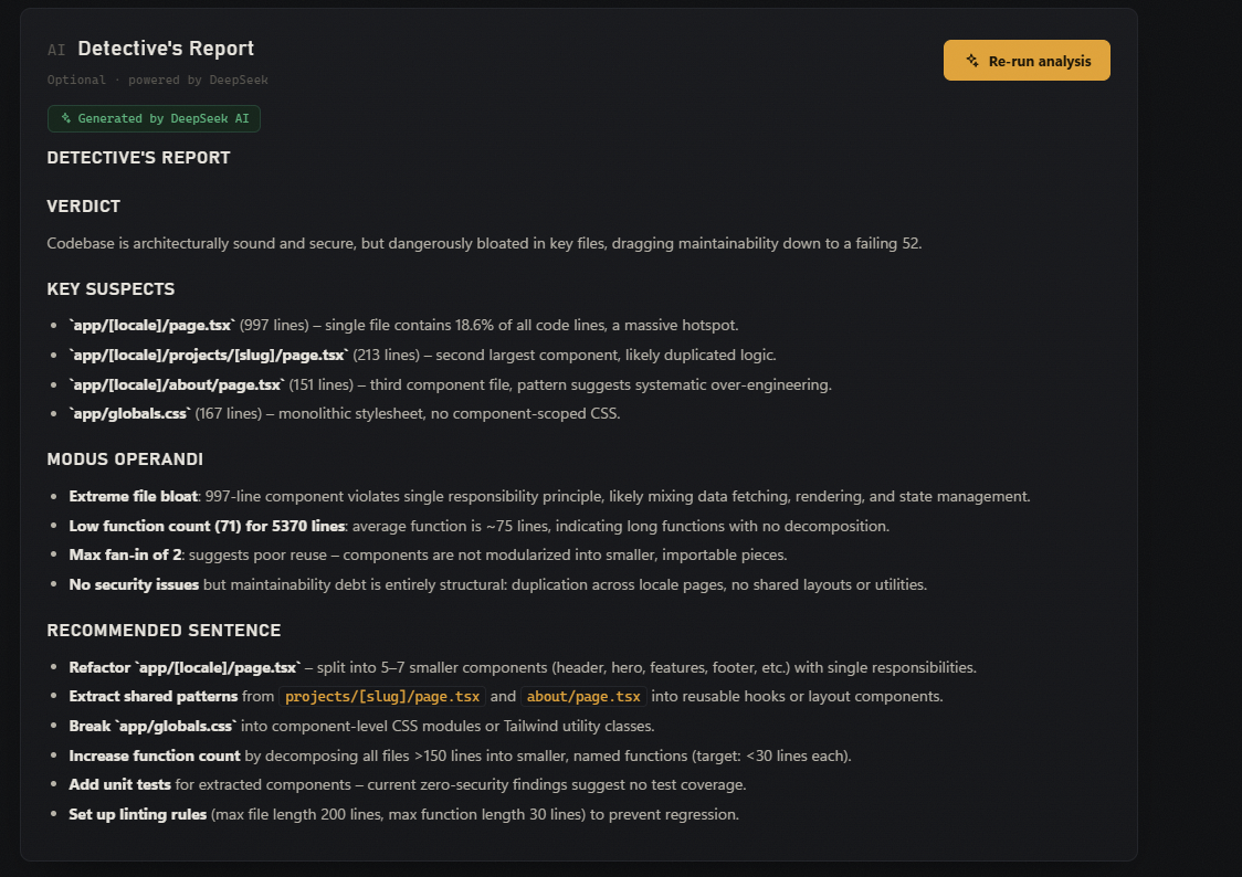 Detective's Report