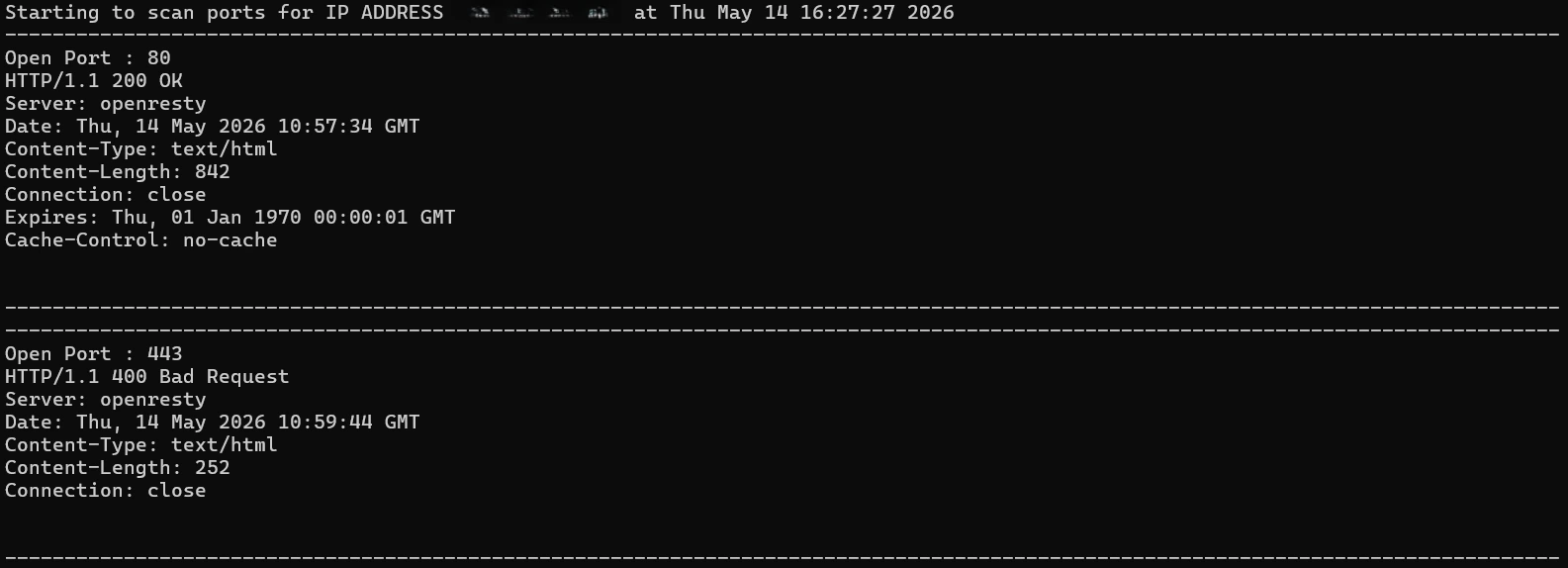Scanner Output