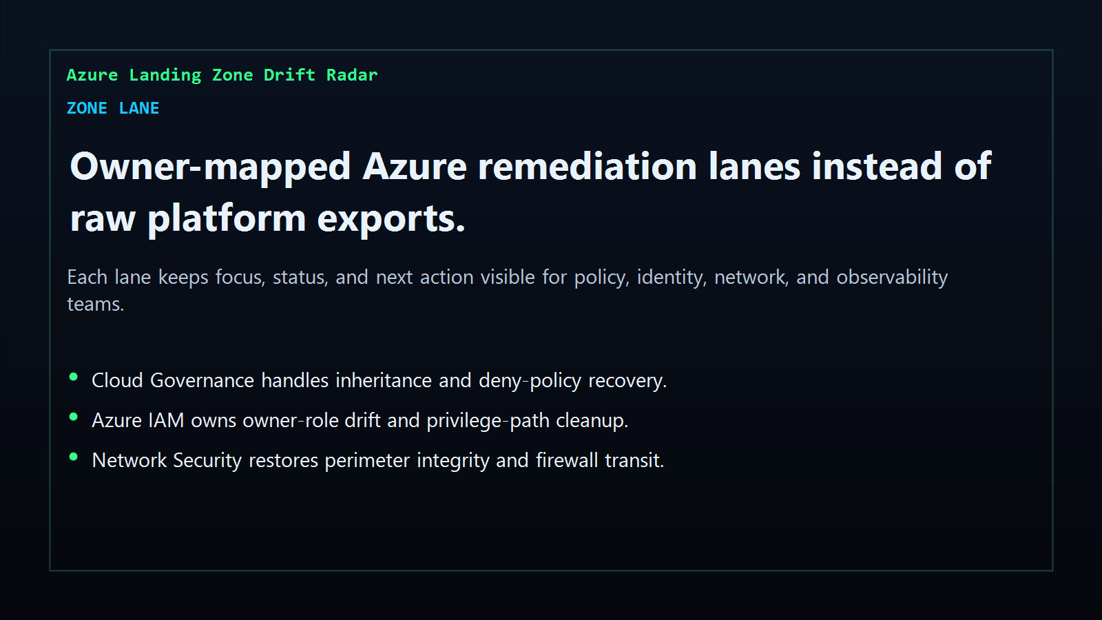 Zone lane