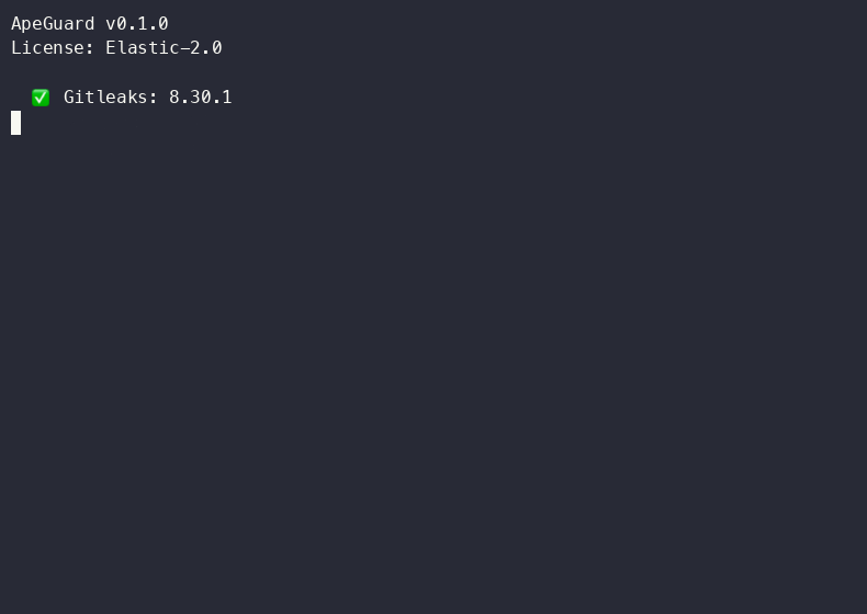 ApeGuard demo — version check and help