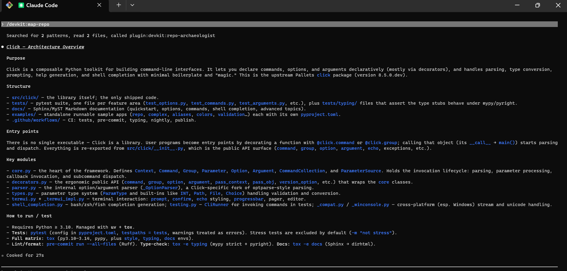 devkit 演示 — /map-repo 生成架构概述