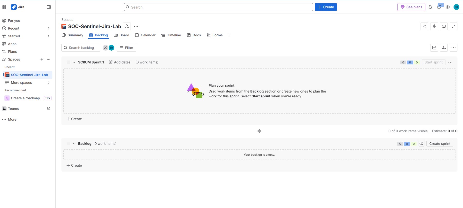 Jira 项目已创建