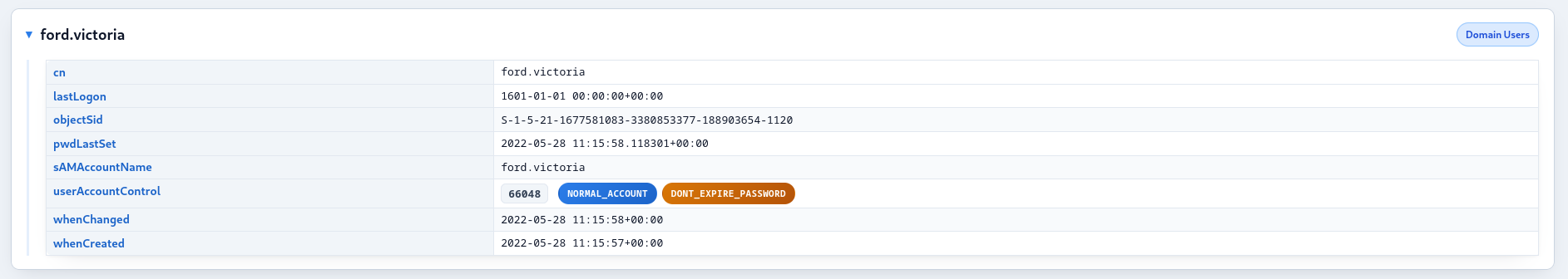 折叠 LDAP 条目