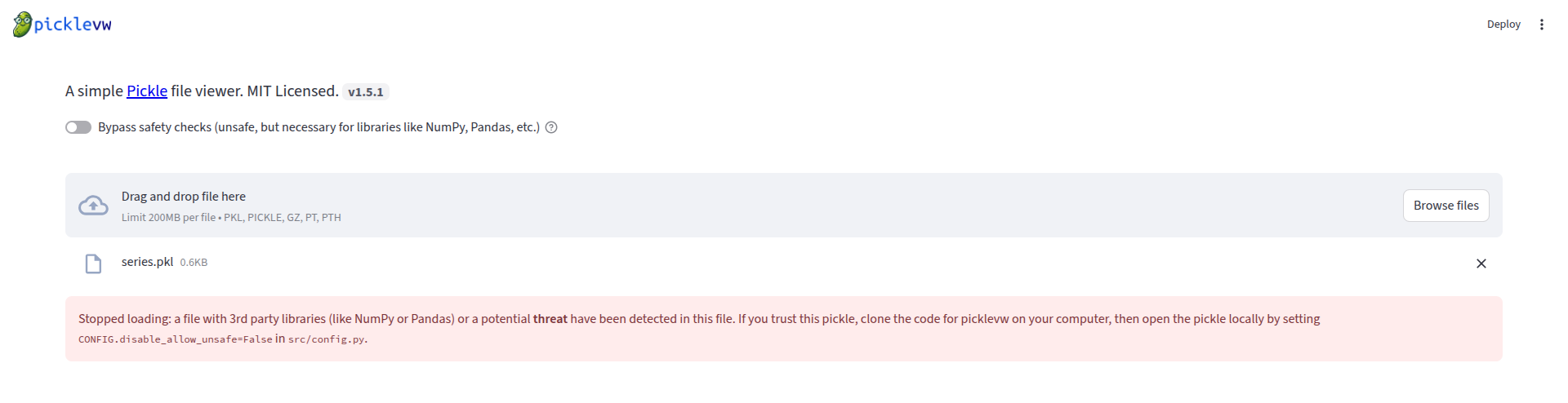 problematic pickle