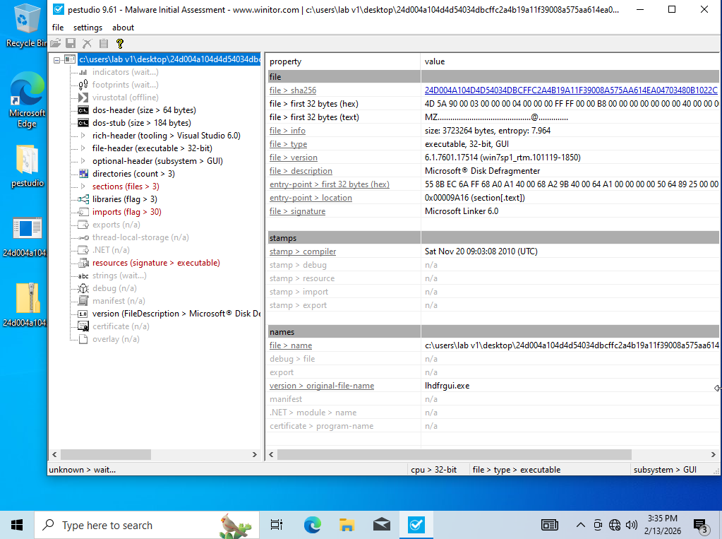 PEStudio File Overview