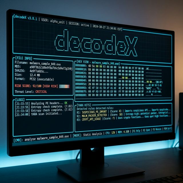 decodeX TUI Screenshot