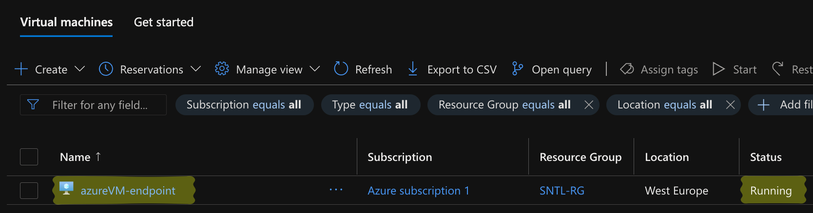 Azure VM 创建