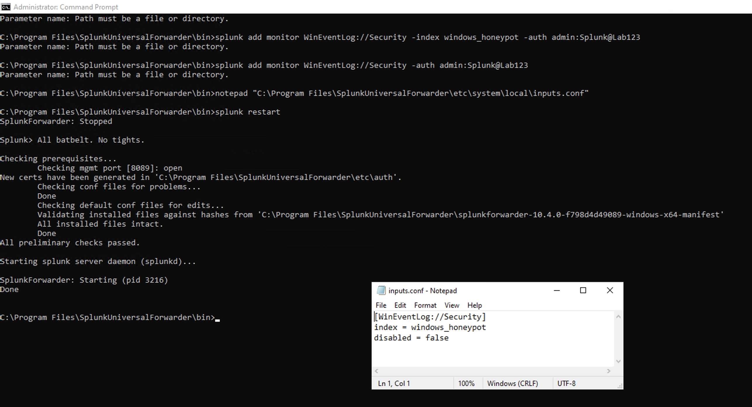 inputs.conf Configuration