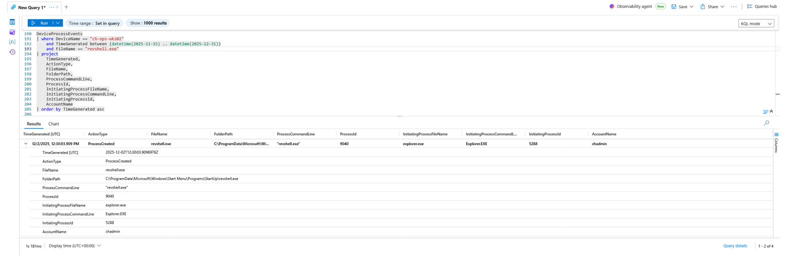 Flag 18, Execution of the staged binary