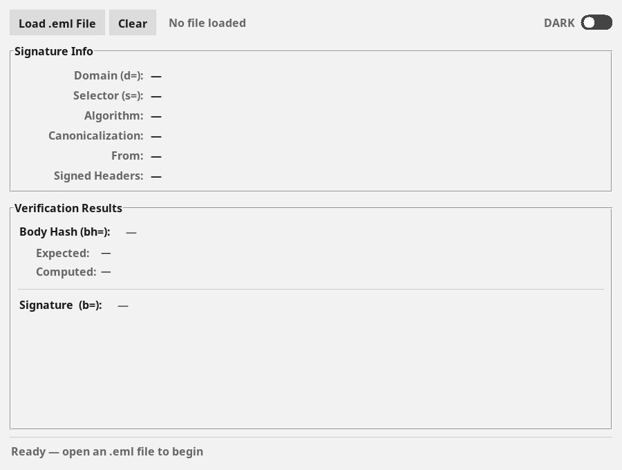 DKIM Verifier — light mode