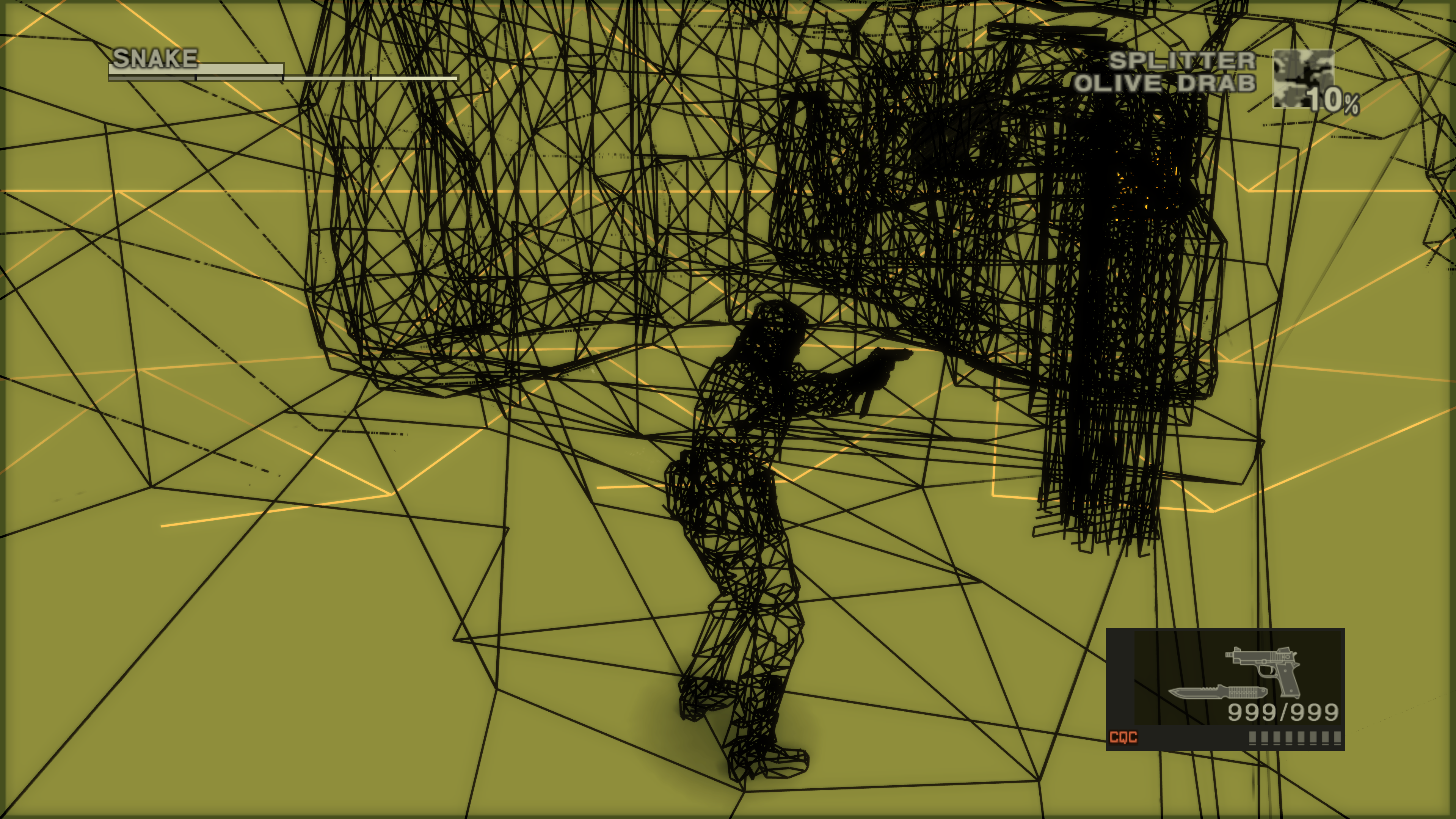 MGS3 - Wireframe mode visual