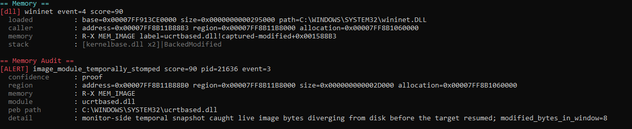 BackedModified and memory audit