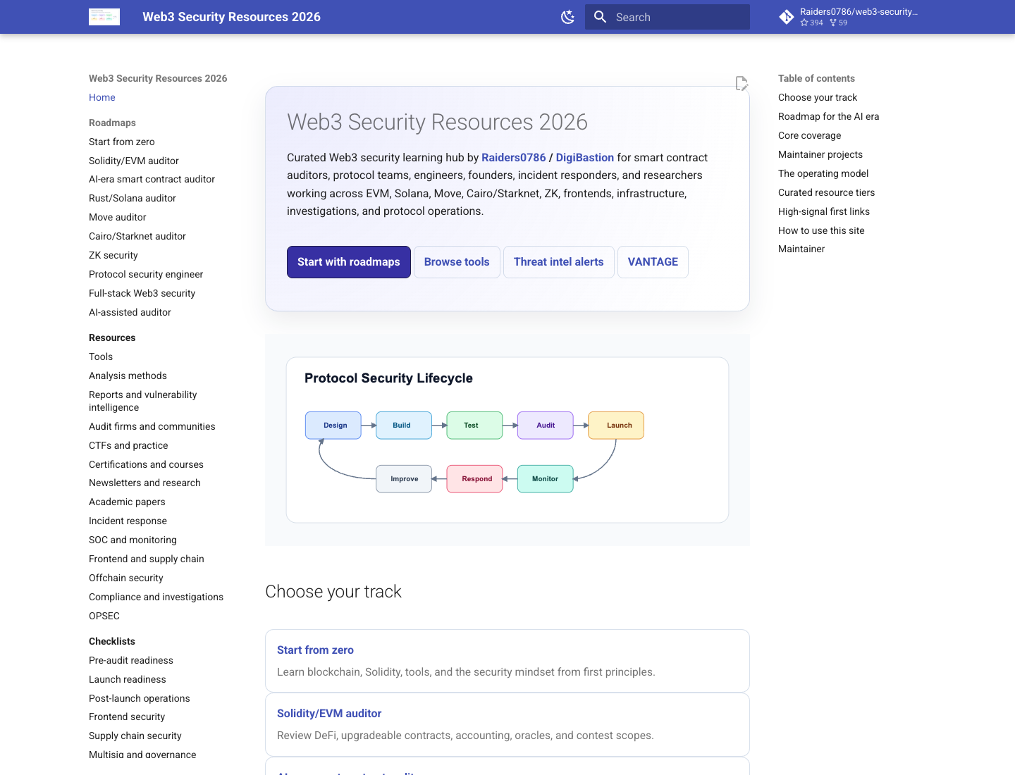 Web3 Security Resources 2026 homepage preview