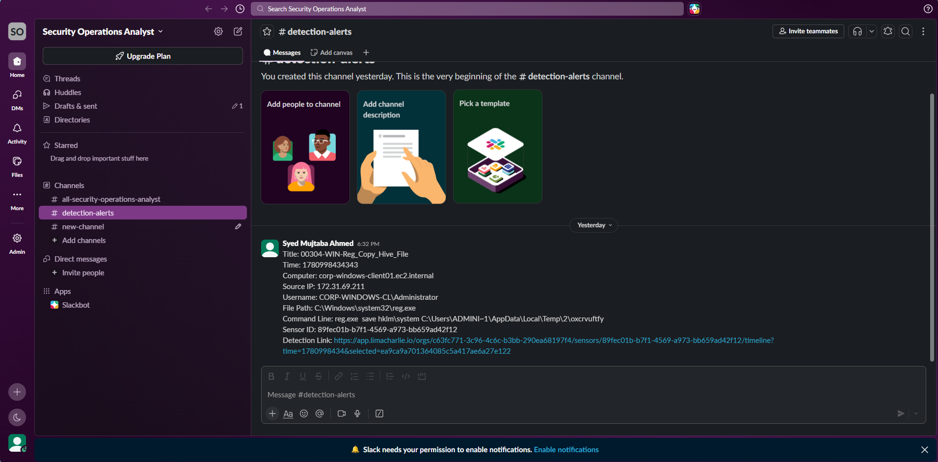 Slack Alert