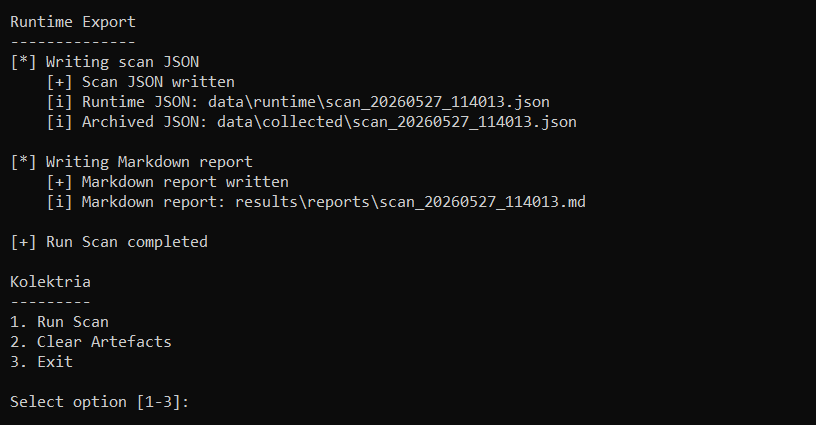 Run Scan Export