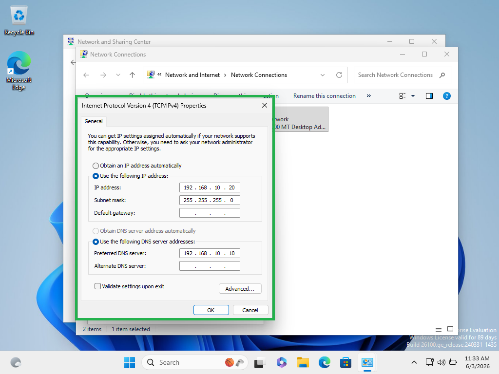 WinClient IP