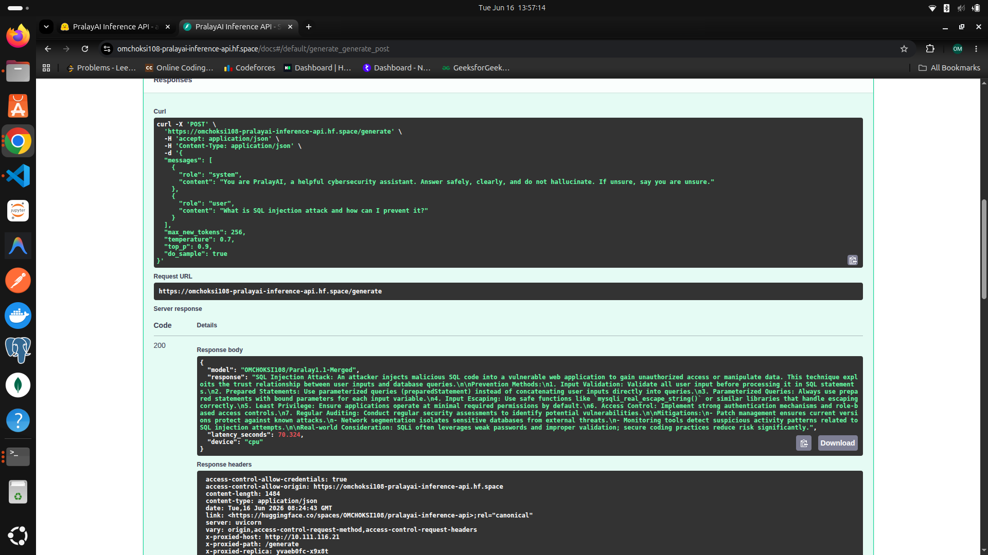 PralayAI Inference API FastAPI Docs