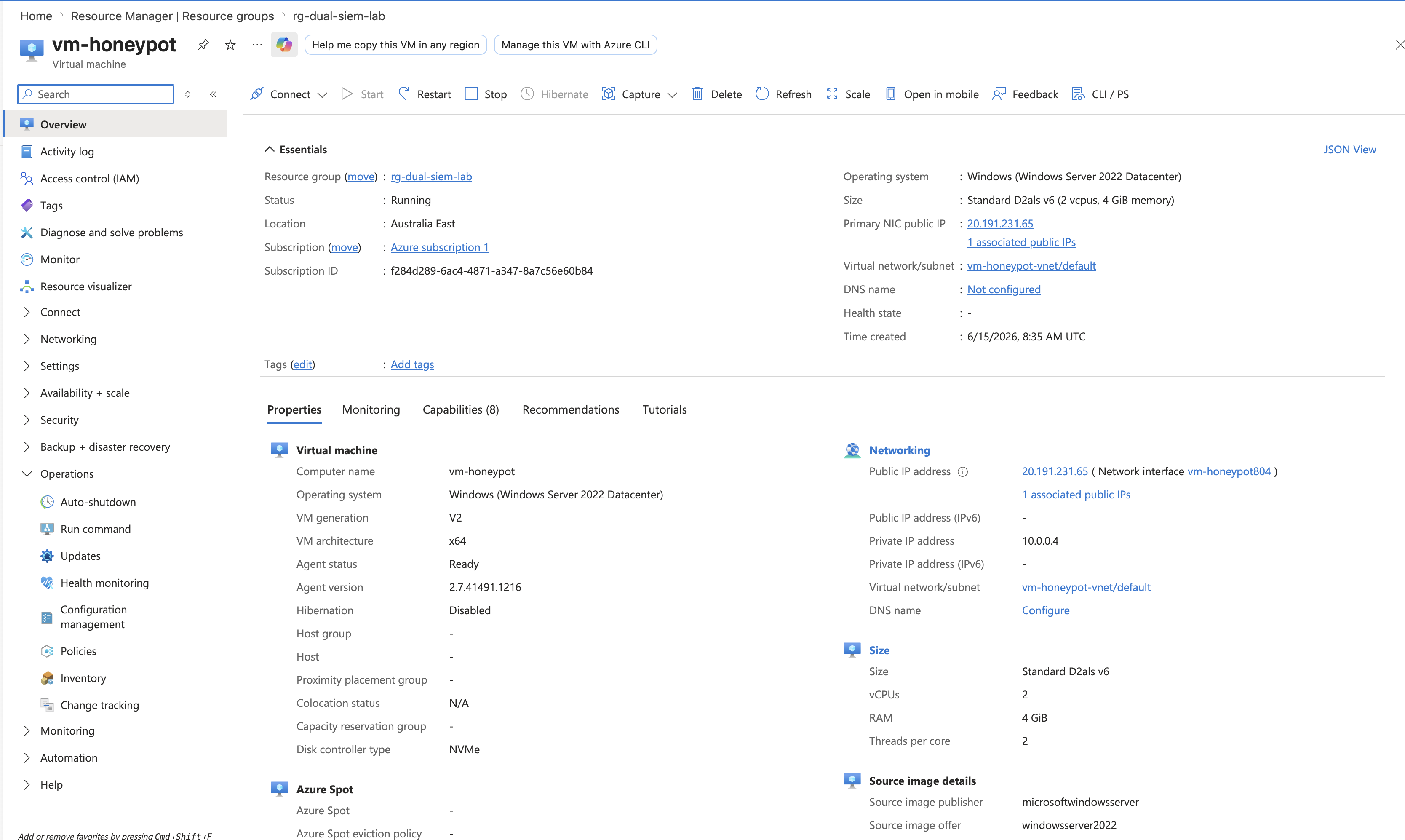 Honeypot VM Overview