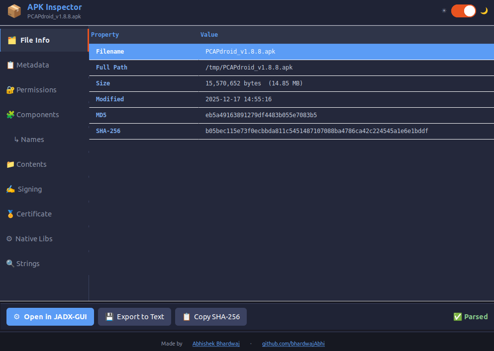 Dark theme