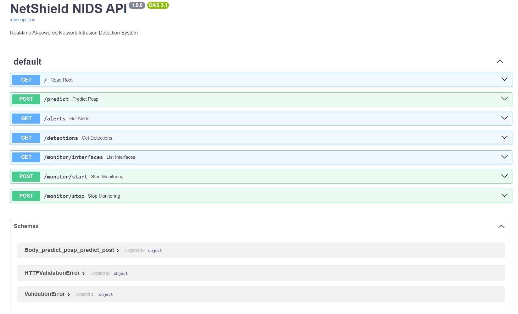 OpenAPI Swagger UI