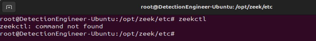 未找到 Zeek