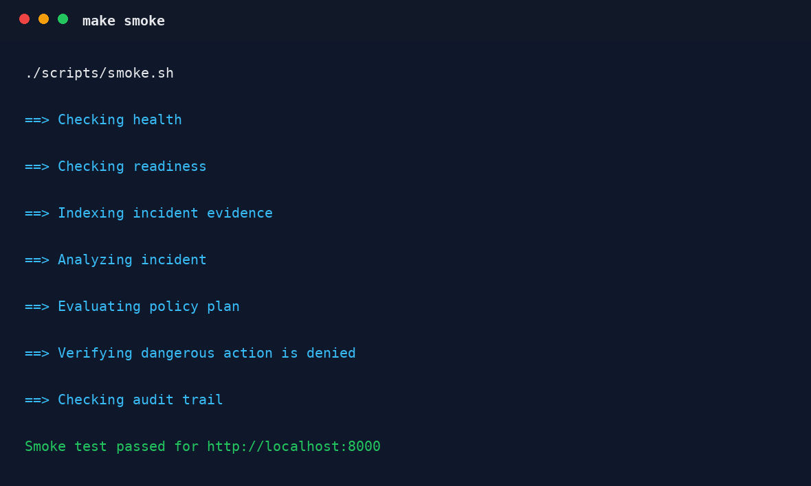 Demo smoke-test output