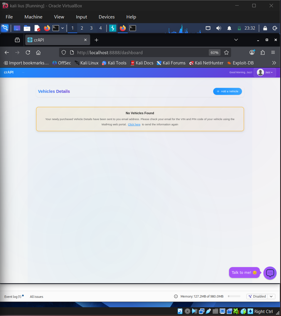 crAPI Homepage