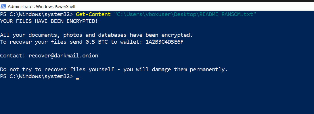ransom note powershell