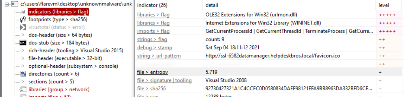 PEstudio 特征码和字符串