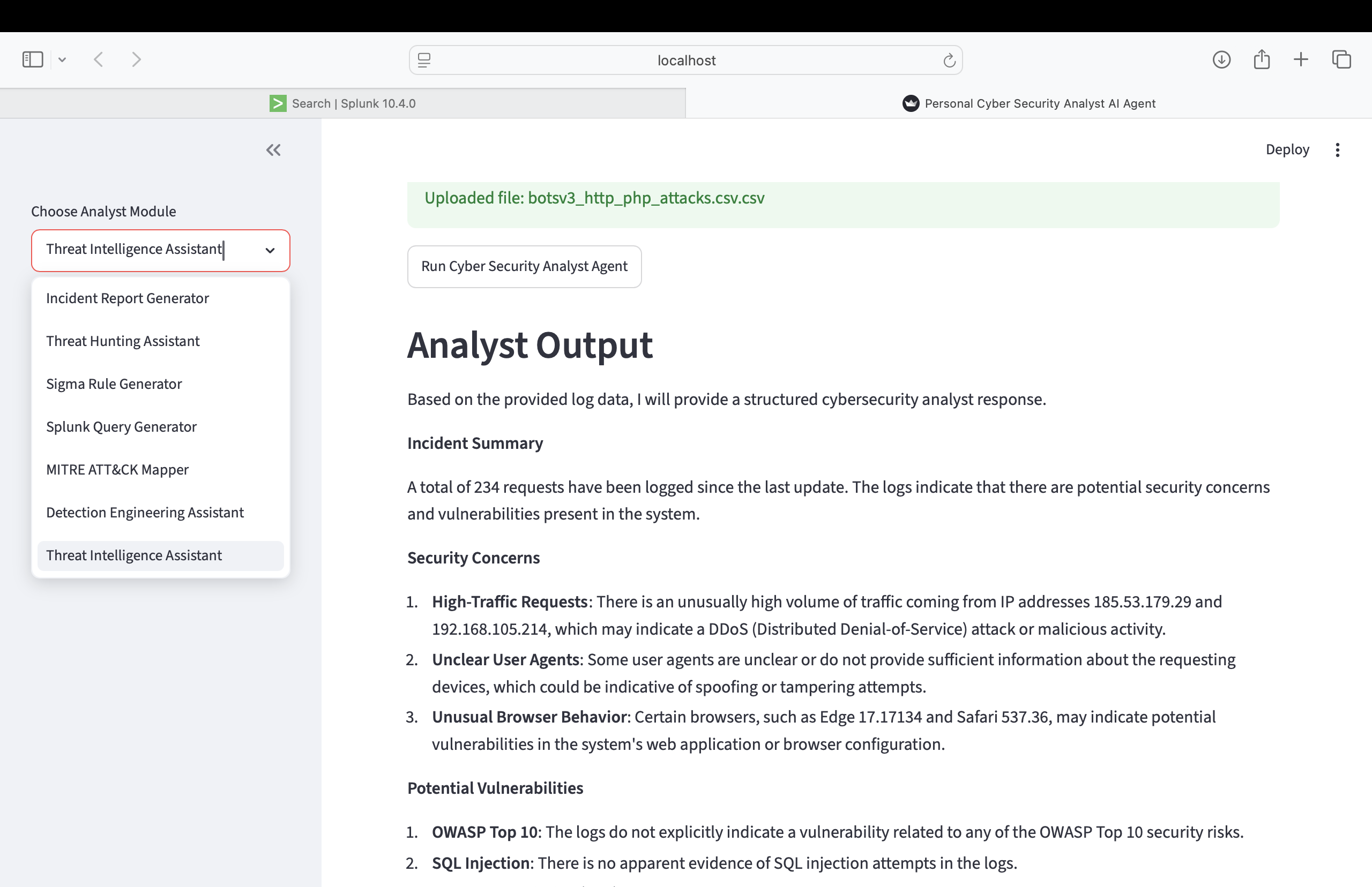 Splunk CSV 上传分析