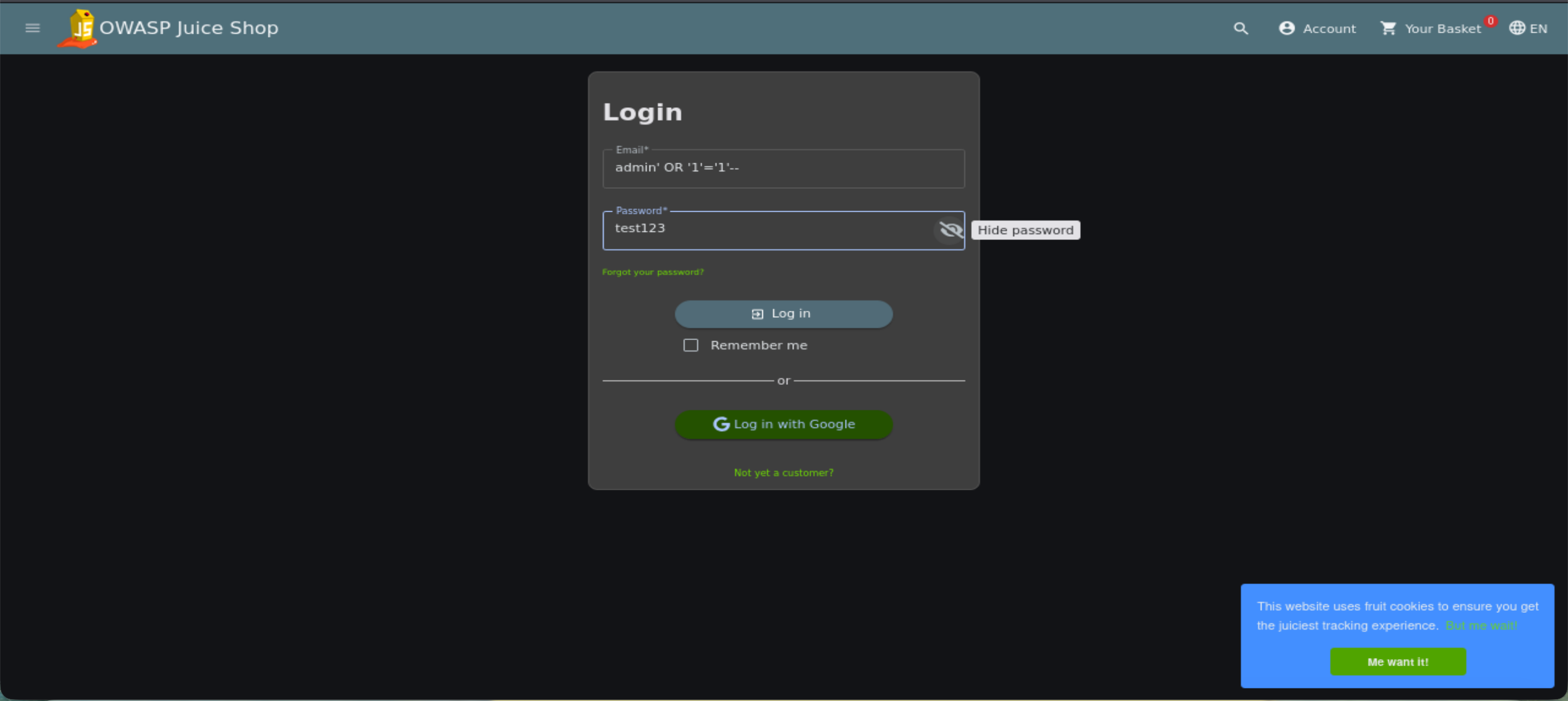 SQL payload 