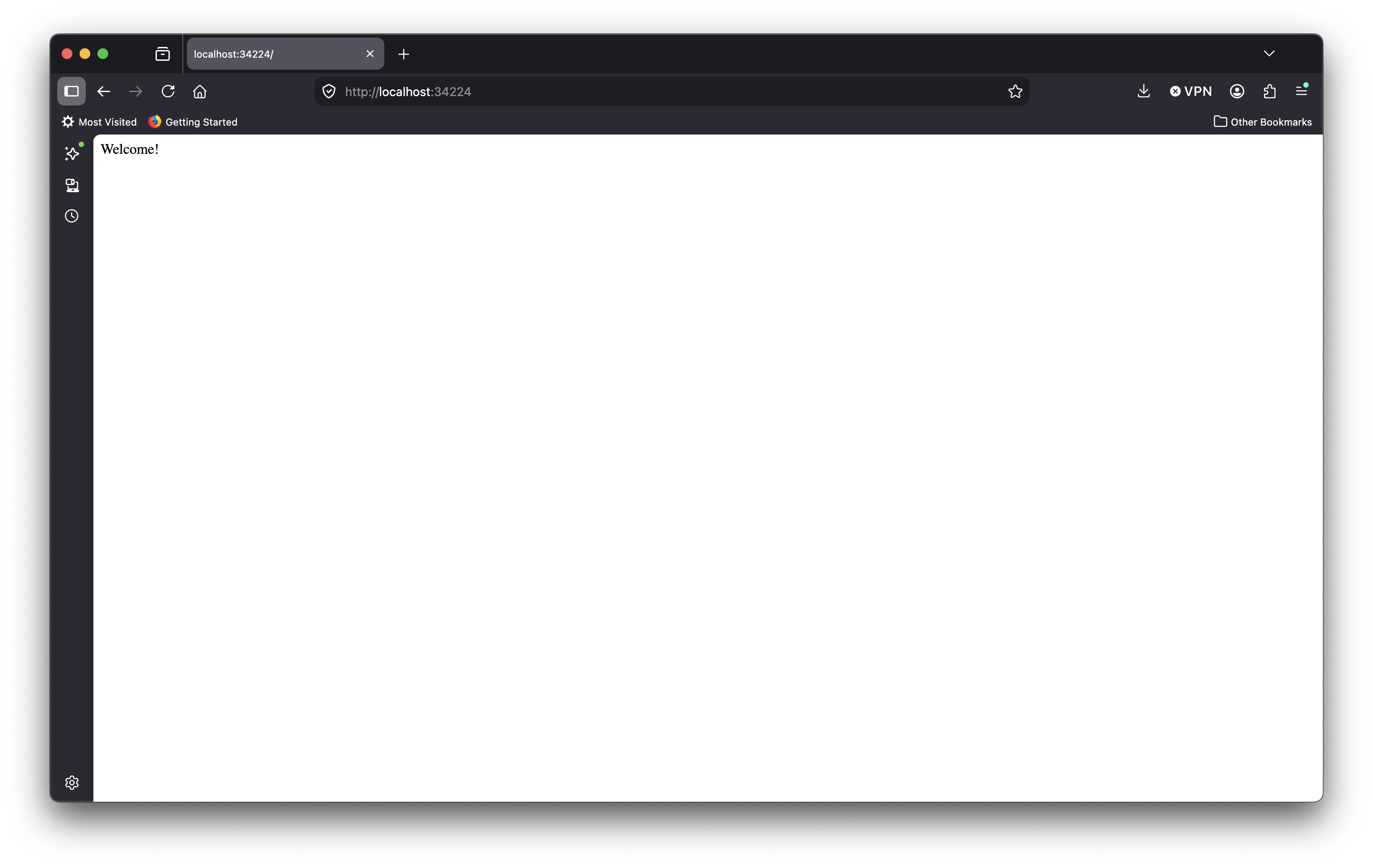 Screenshot:welcome-message
