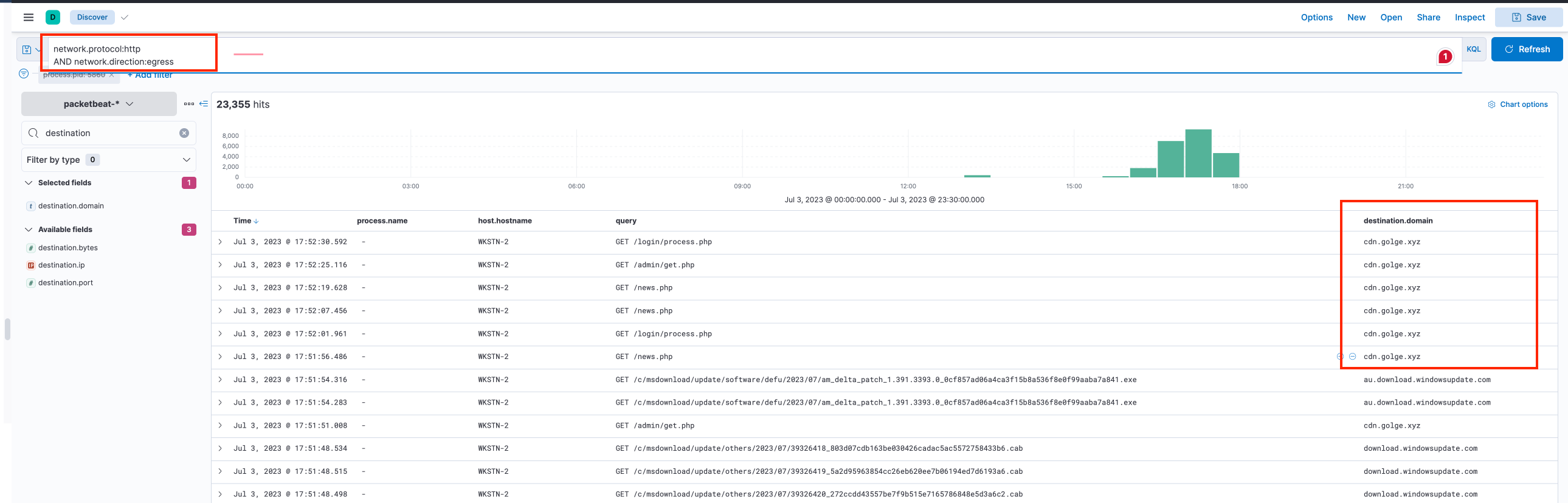 DNS 查询目标域名